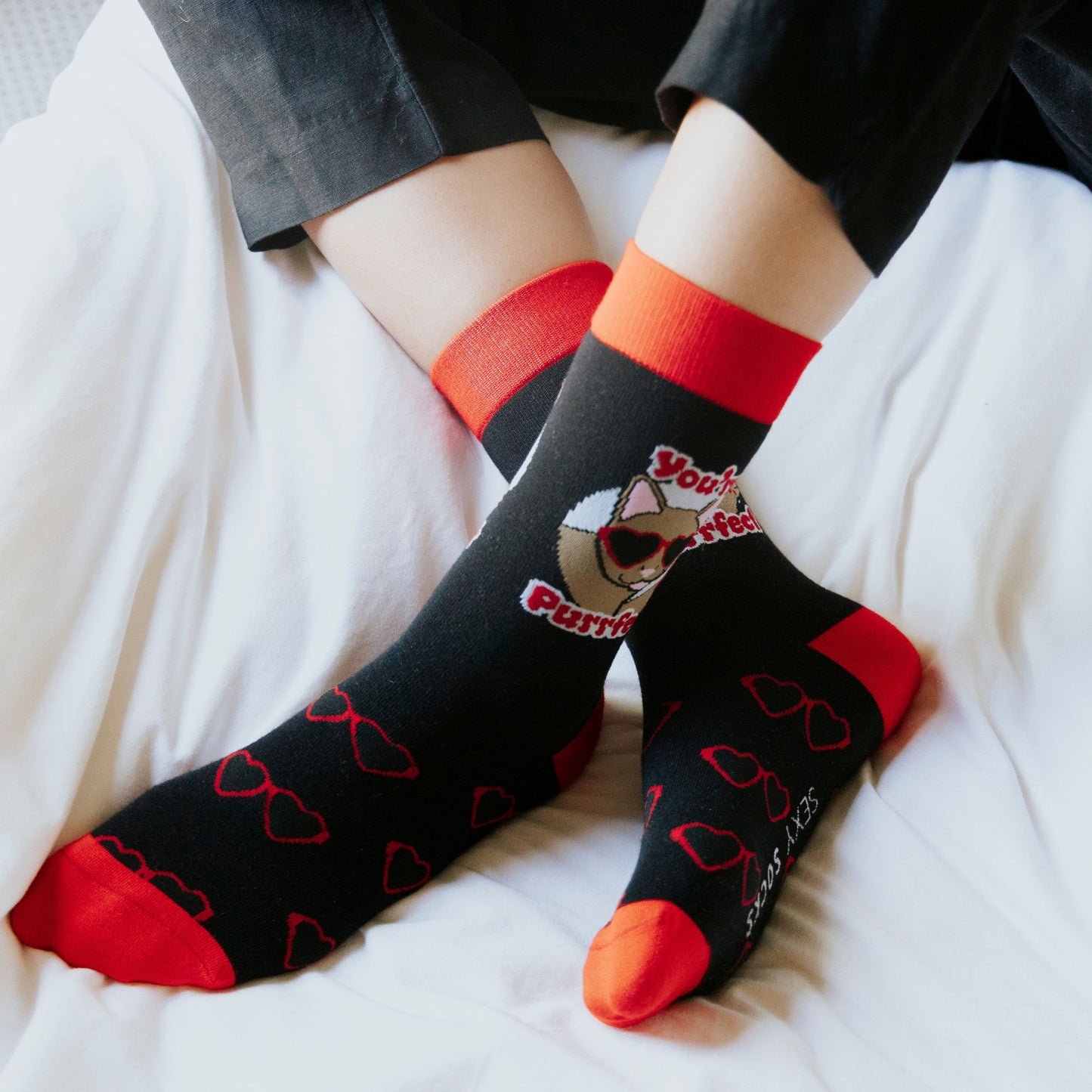 Purrfect Natural Bamboo Knit Socks