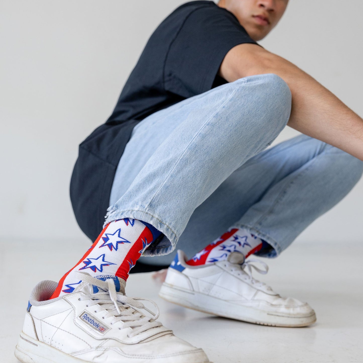 USA Stripes Natural Bamboo Knit Socks