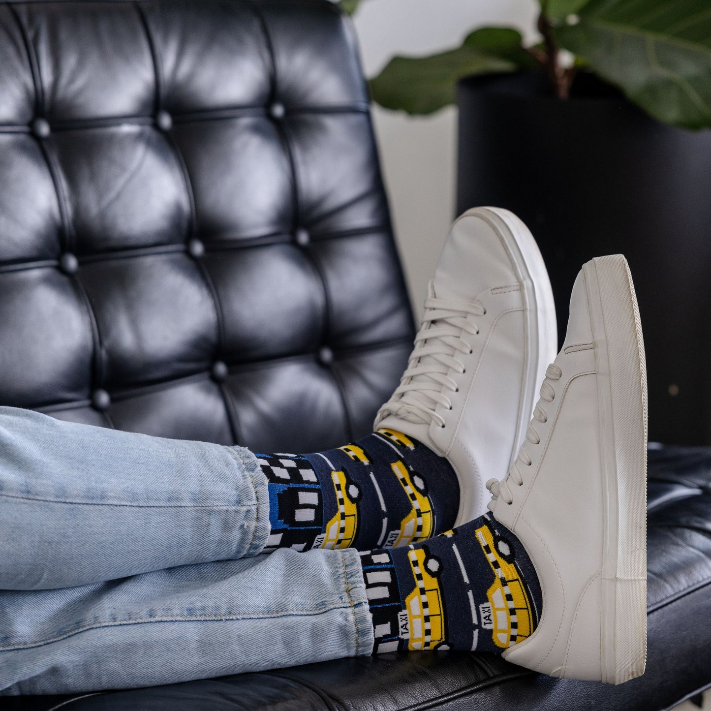 NY Taxis Natural Bamboo Knit Socks