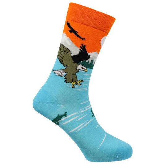 Bald Eagle Natural Bamboo Knit Socks