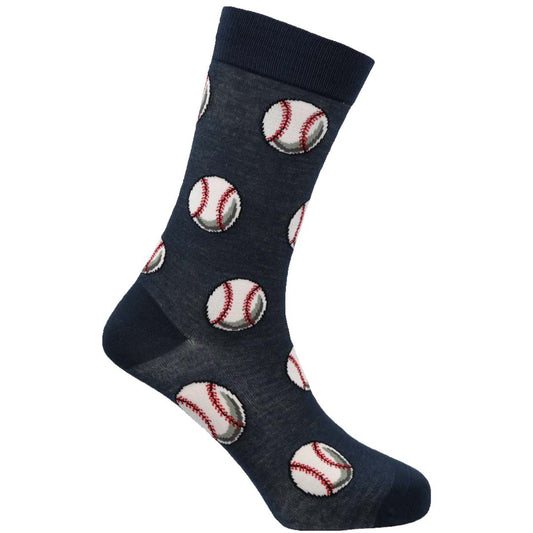 Baseballs Natural Bamboo Knit Socks