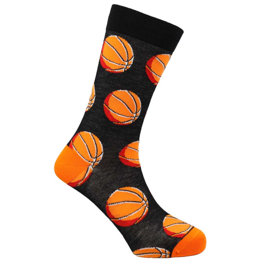 Basketballs Natural Bamboo Knit Socks
