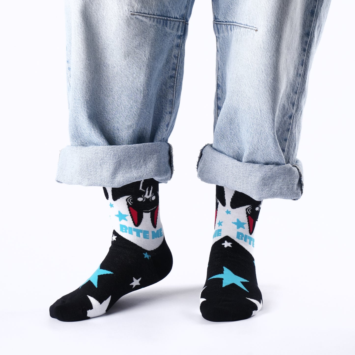 Bite Me Funny Sarcastic Bamboo Knit Socks