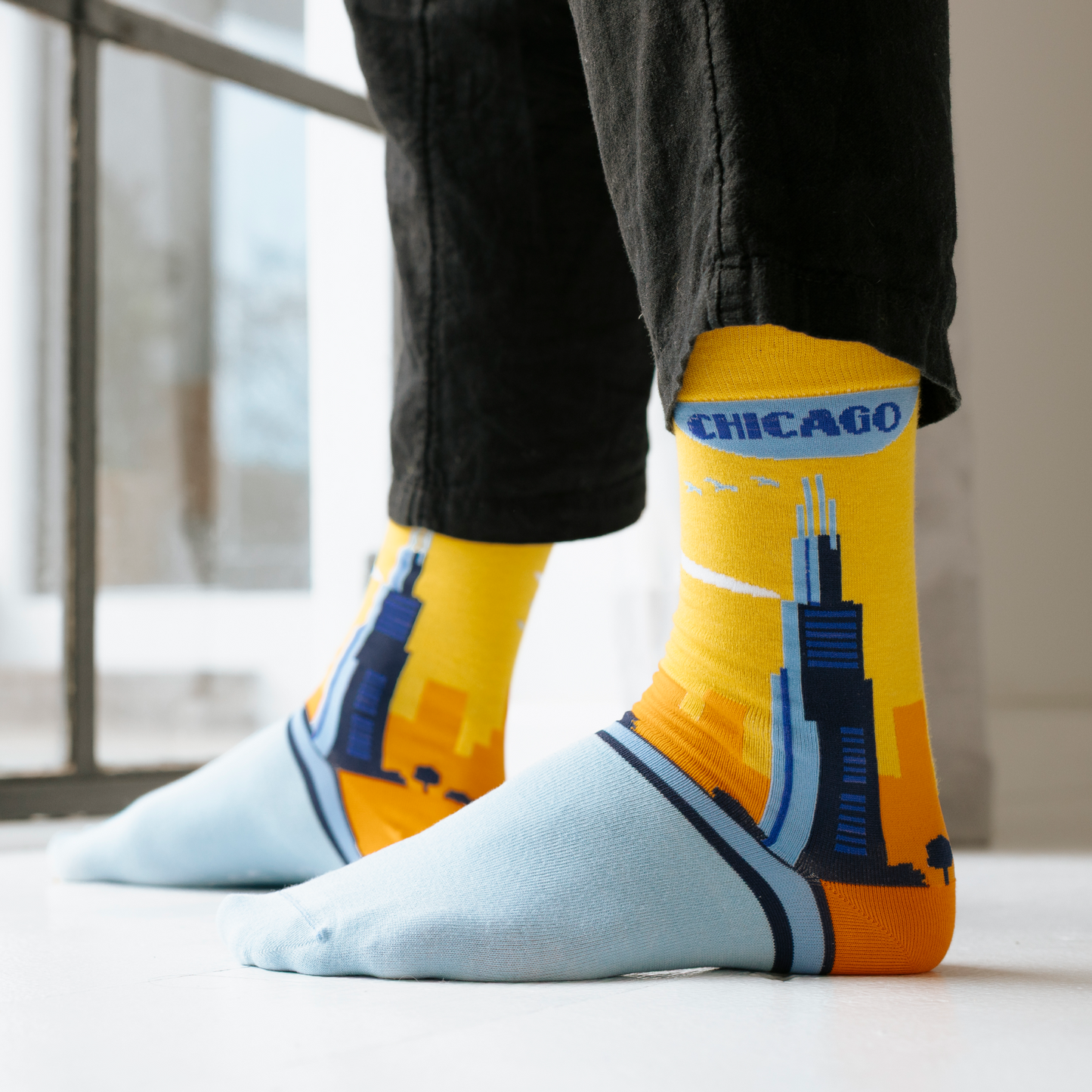 Chicago Natural Bamboo Knit Socks