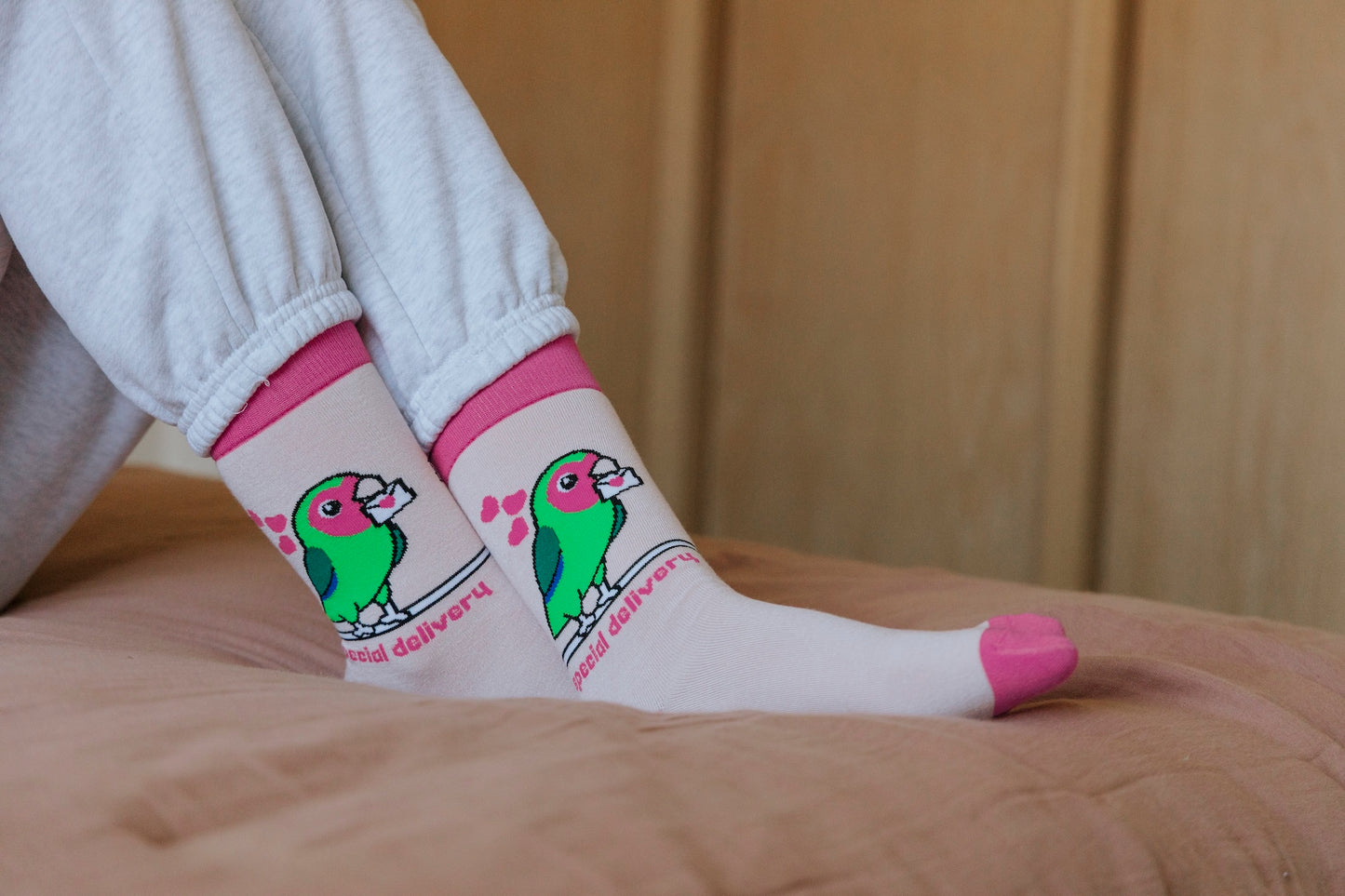 Love Bird Natural Bamboo Knit Socks