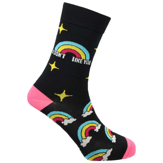 I Don't Like You Natural Bamboo Knit Socks