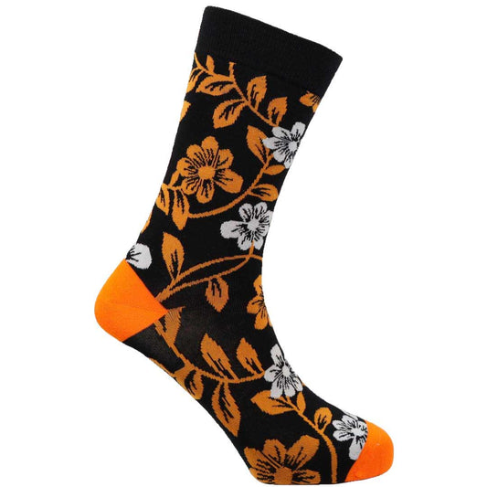 Floral Natural Bamboo Knit Socks