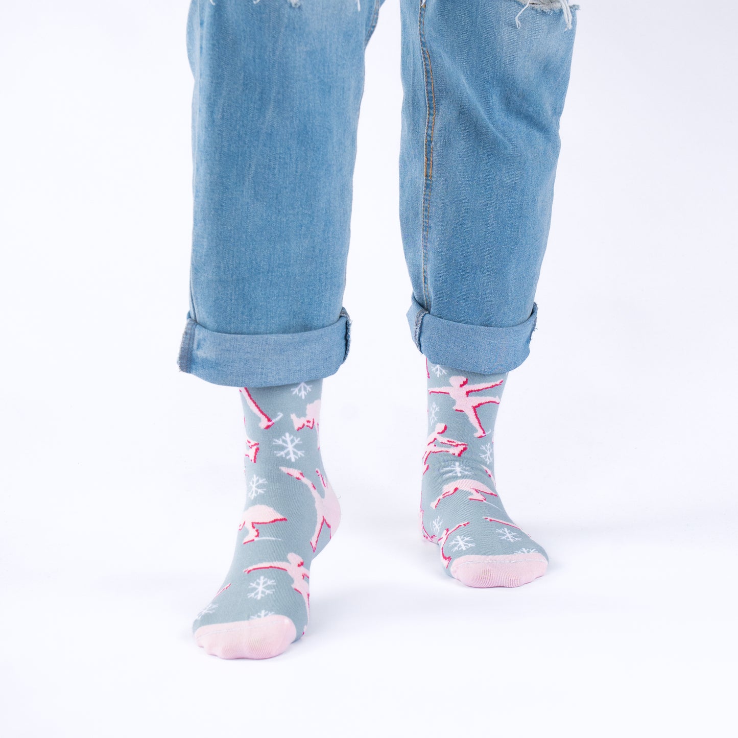 Free Skate Figure Skating Bamboo Knit Socks