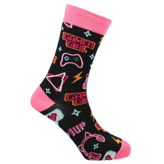 Gamer Girl Natural Bamboo Knit Socks