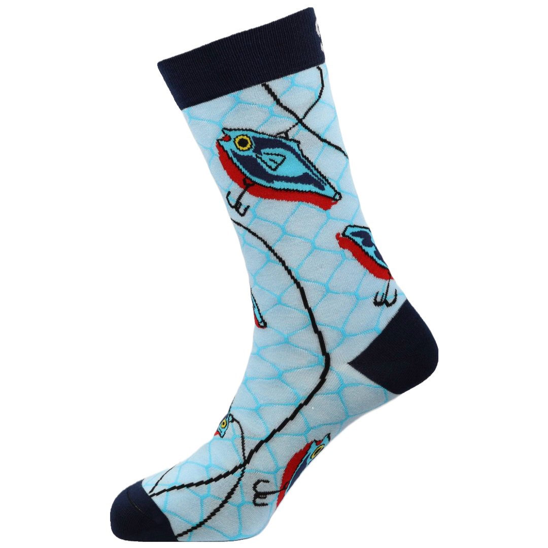 Gone Fishing Natural Bamboo Knit Socks