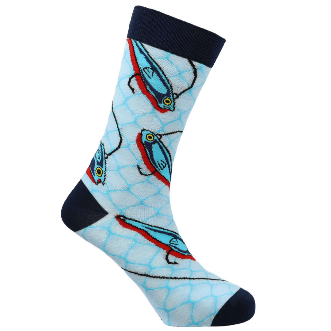 Gone Fishing Natural Bamboo Knit Socks