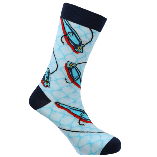 Gone Fishing Natural Bamboo Knit Socks