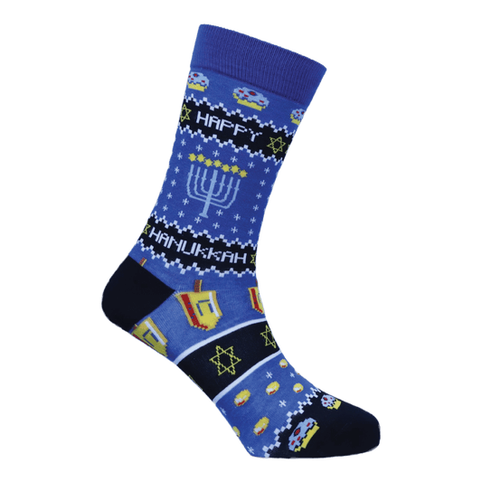 Hanukkah Natural Bamboo Knit Socks