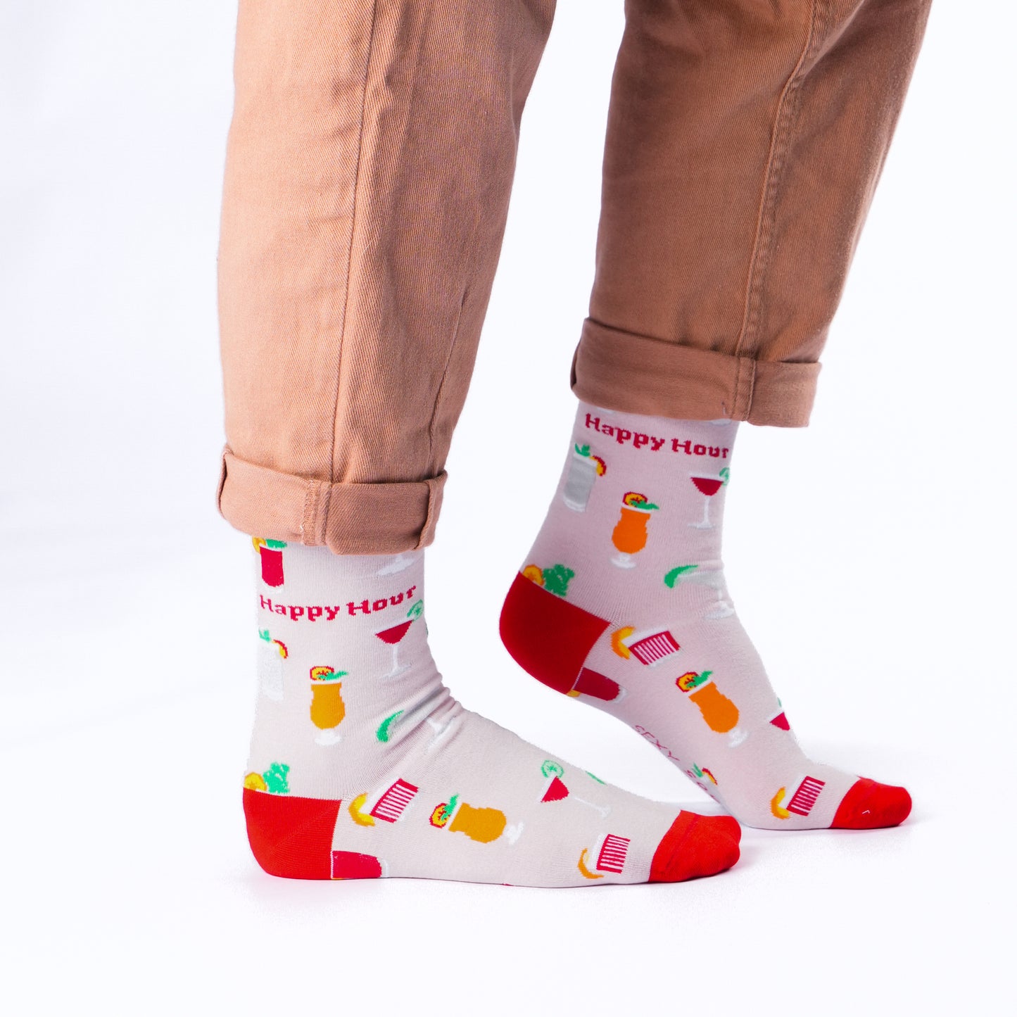 Happy Hour Natural Bamboo Knit Socks