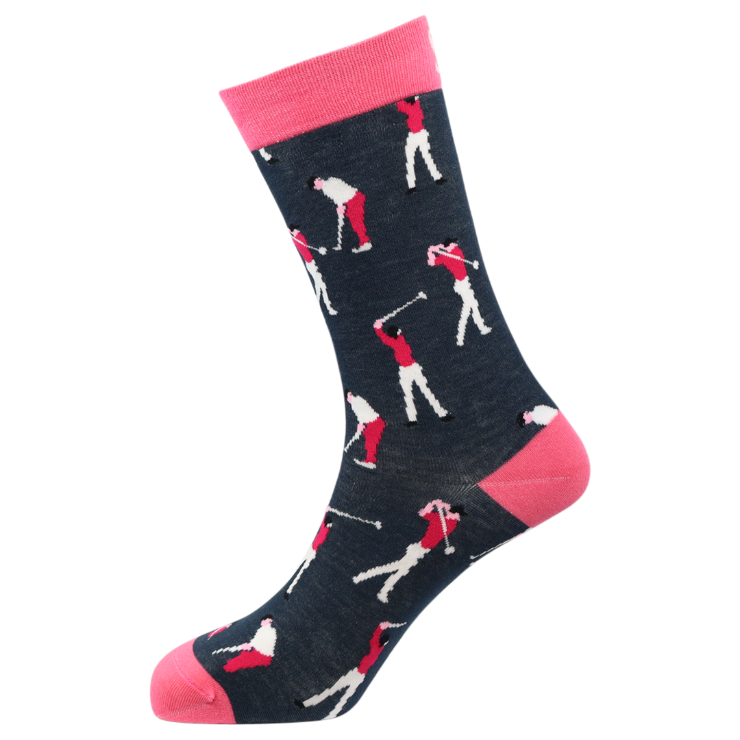 Golfers Natural Bamboo Knit Socks