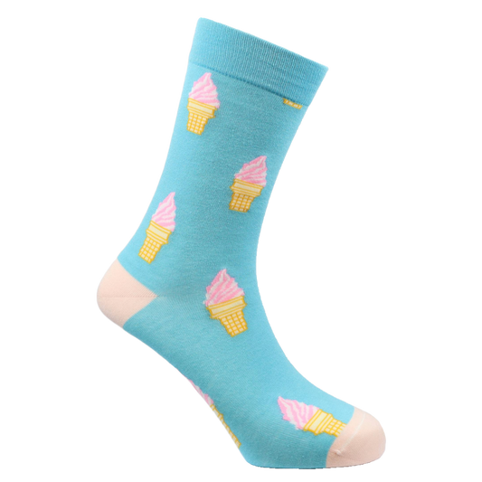 Ice Cream Natural Bamboo Knit Socks