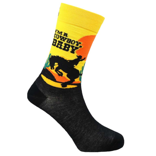 I'm a Cowboy Natural Bamboo Knit Socks