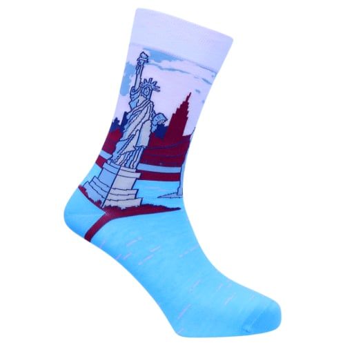 Lady Liberty Natural Bamboo Knit Socks
