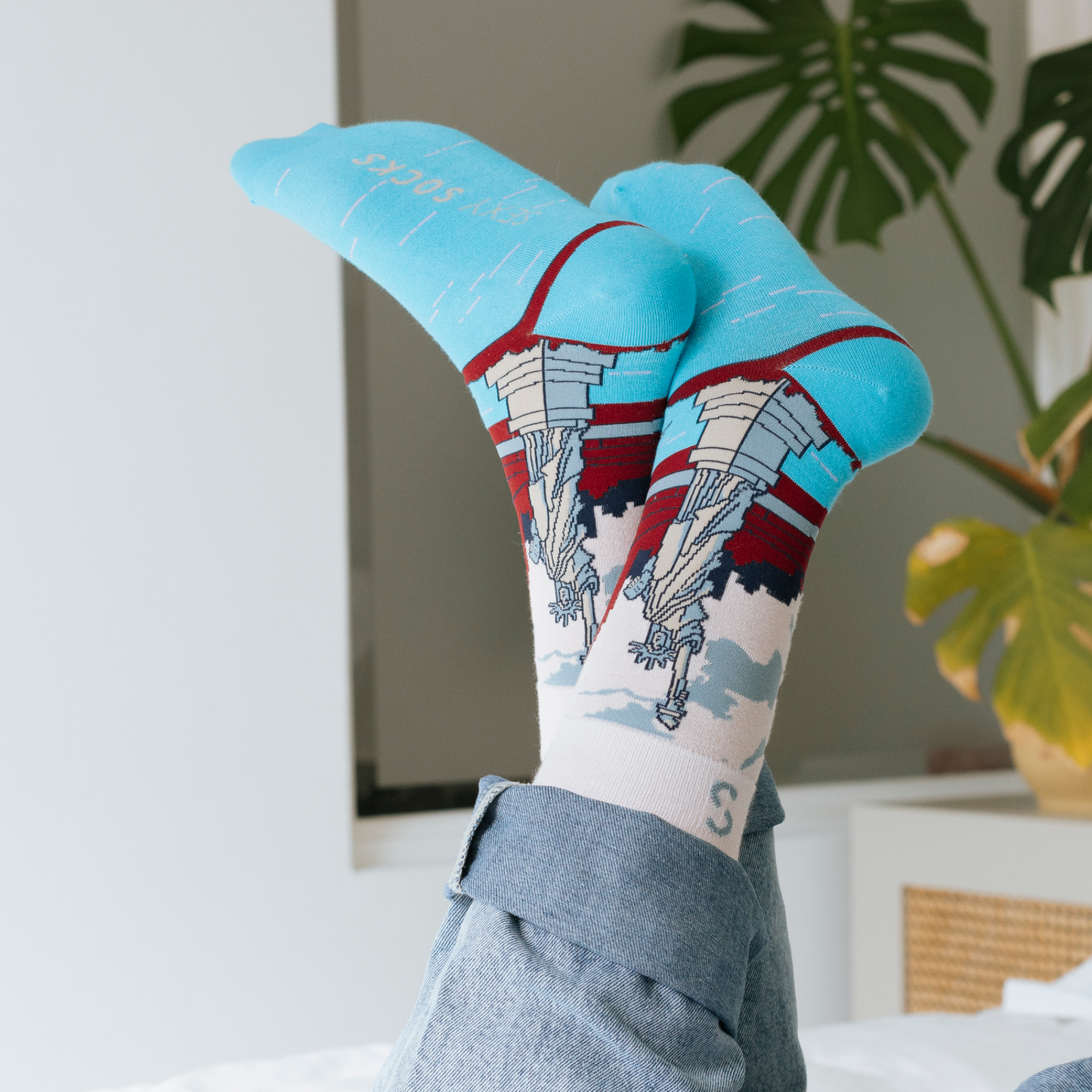 Lady Liberty Natural Bamboo Knit Socks