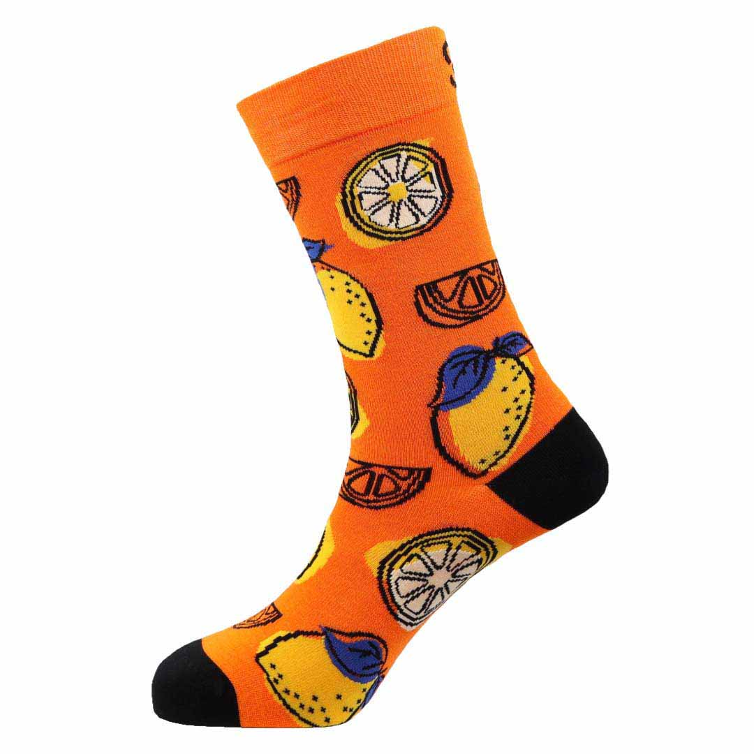 Lemons Natural Bamboo Knit Socks