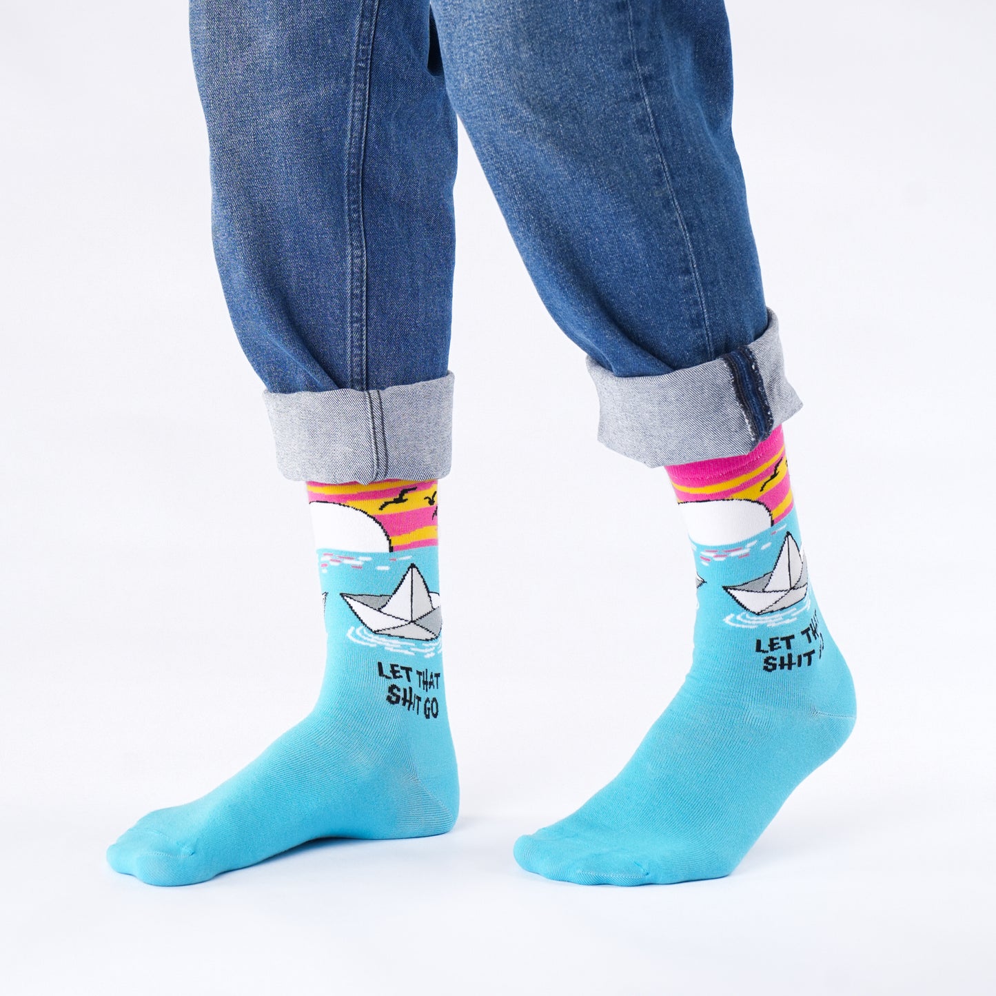 Let That Shit Go Natural Bamboo Knit Socks