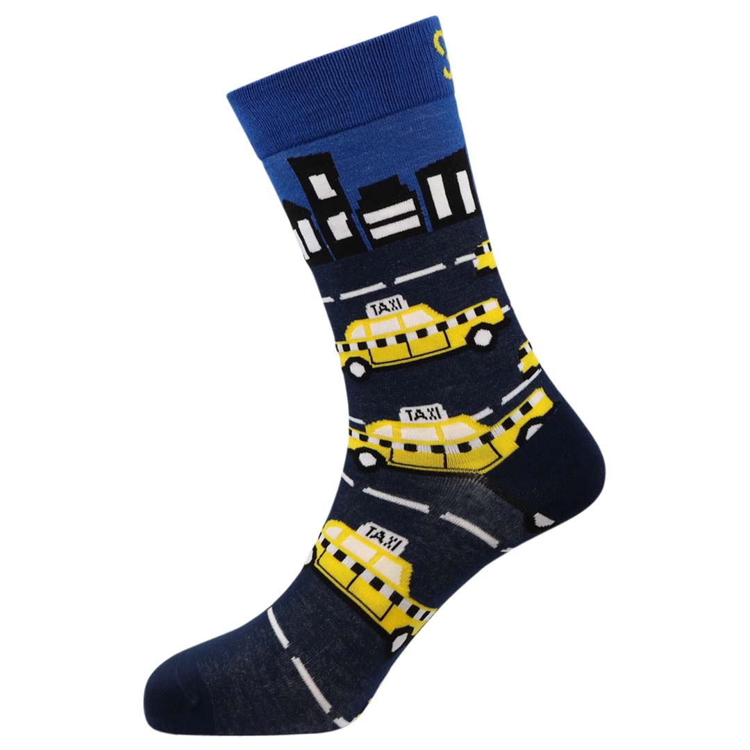 NY Taxis Natural Bamboo Knit Socks
