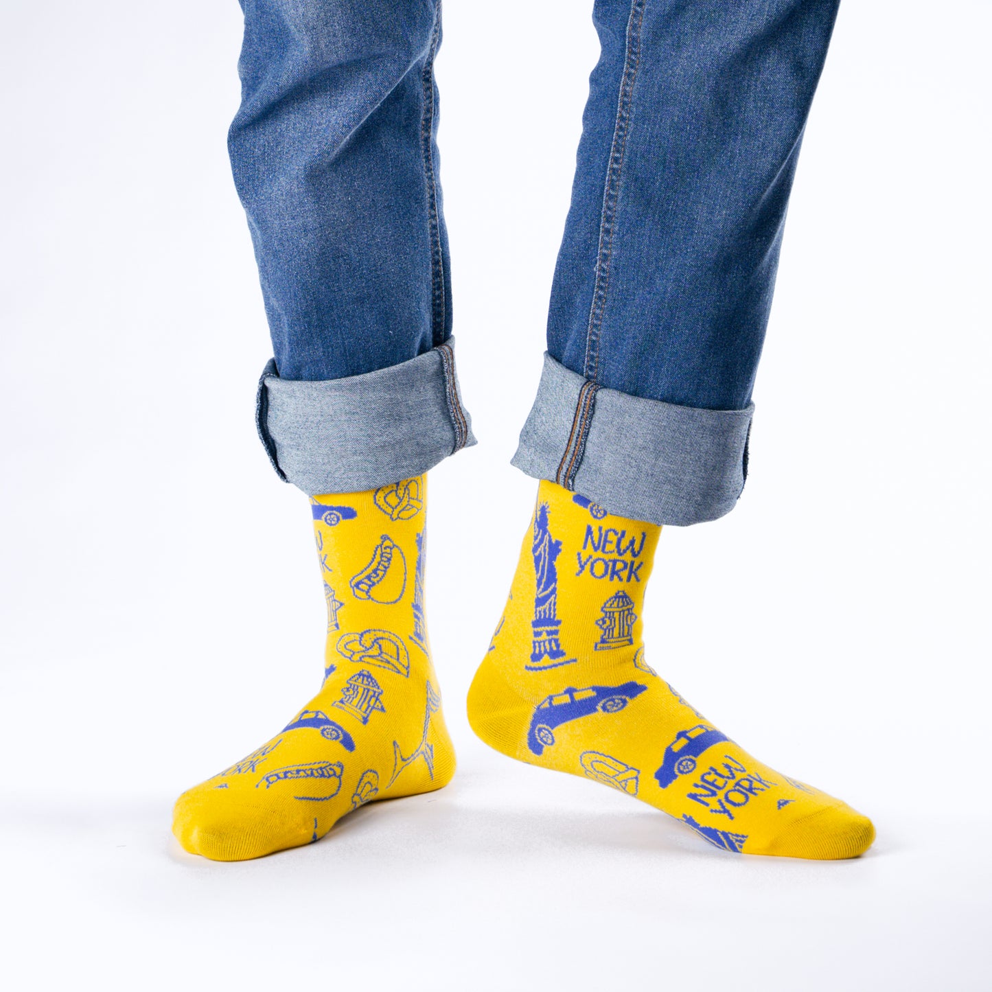 NY Stickers Bamboo Crew Socks