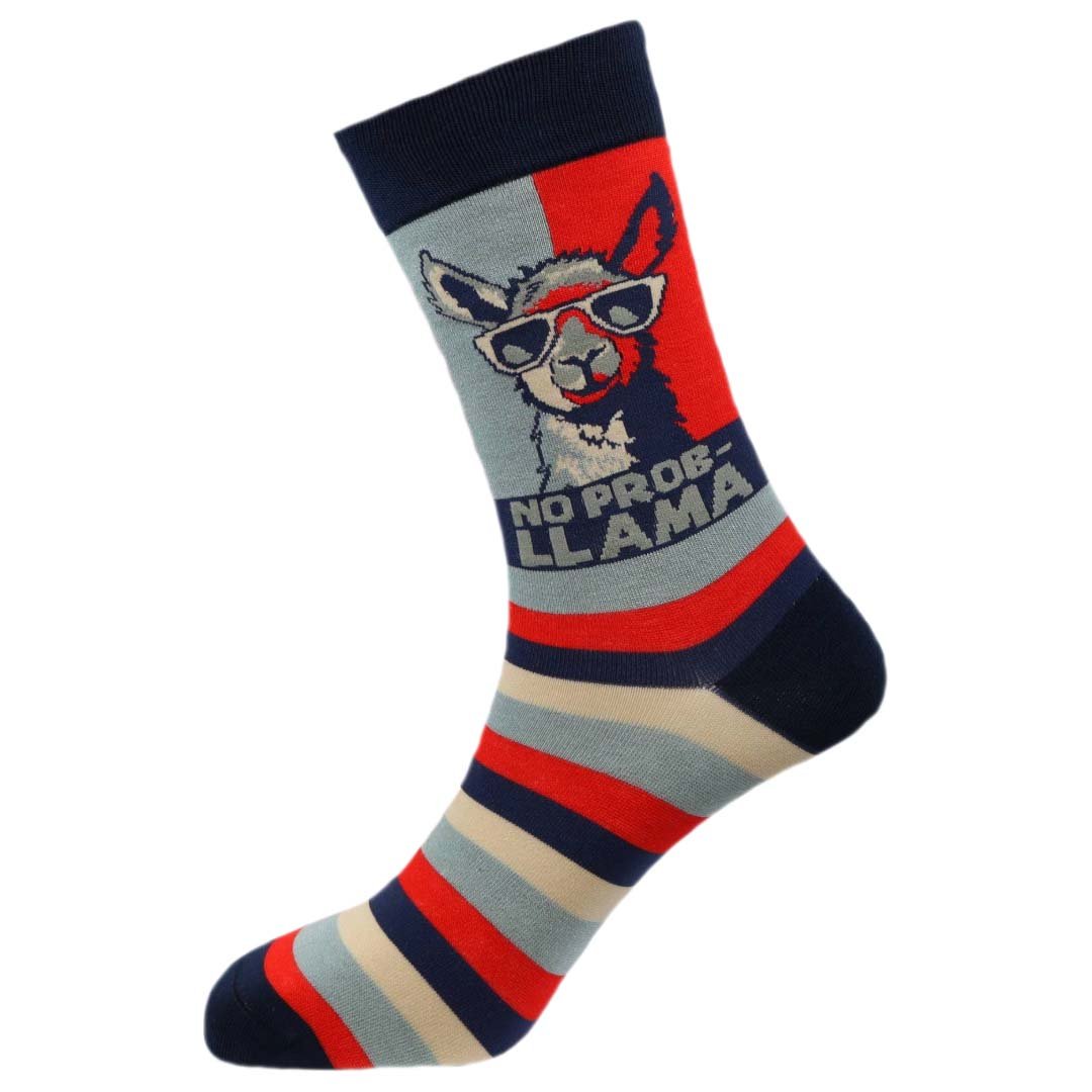 No Prob-Llama Natural Bamboo Knit Socks