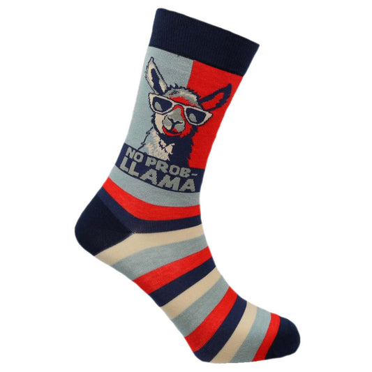 No Prob-Llama Natural Bamboo Knit Socks