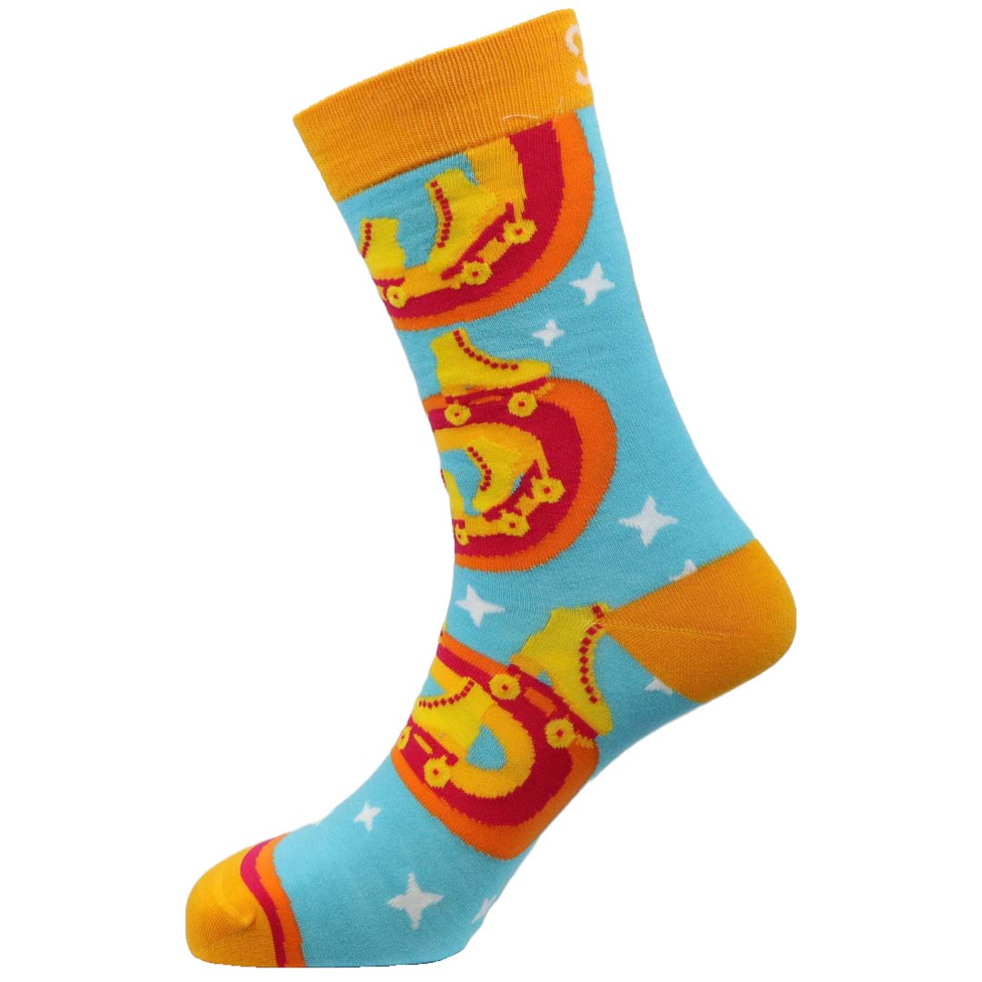 Roller Disco Natural Bamboo Knit Socks