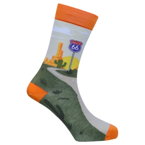 Route 66 Natural Bamboo Knit Socks