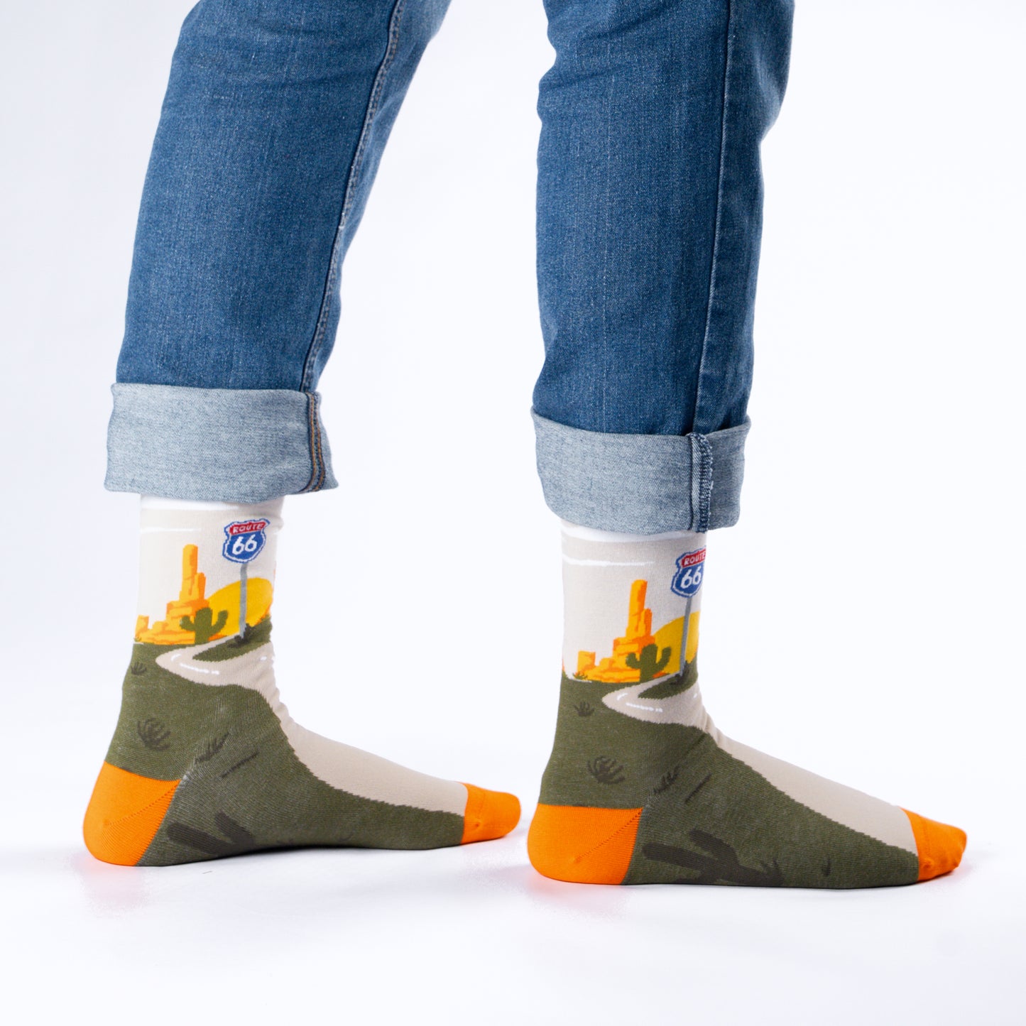 Route 66 Natural Bamboo Knit Socks