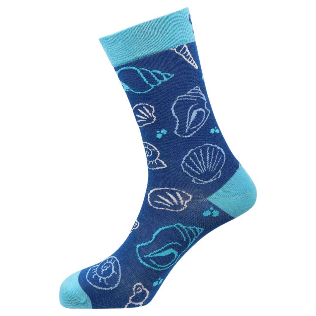 Seashells Natural Bamboo Knit Socks