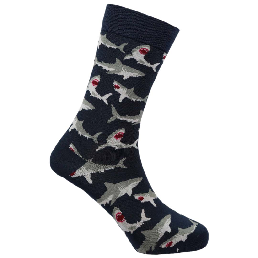 Sharks Natural Bamboo Knit Socks