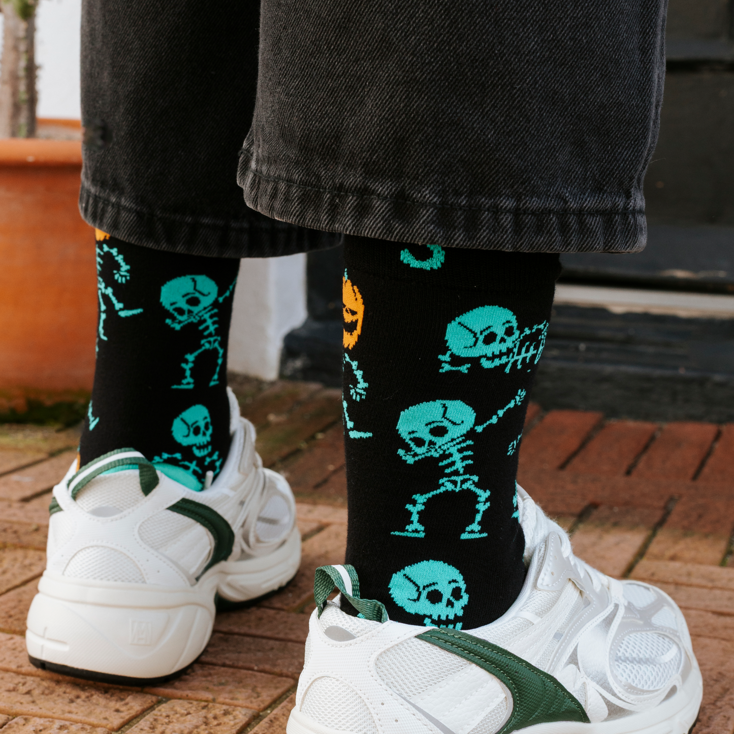 Skeleton Natural Bamboo Knit Socks
