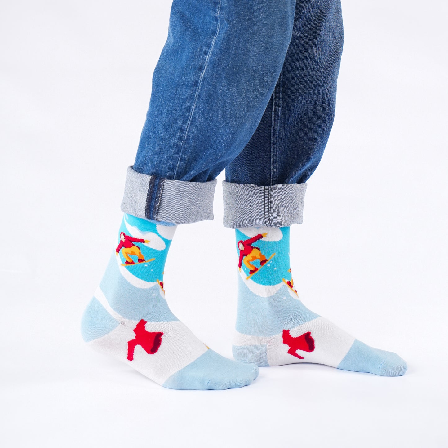 Snowboarding Natural Bamboo Knit Socks