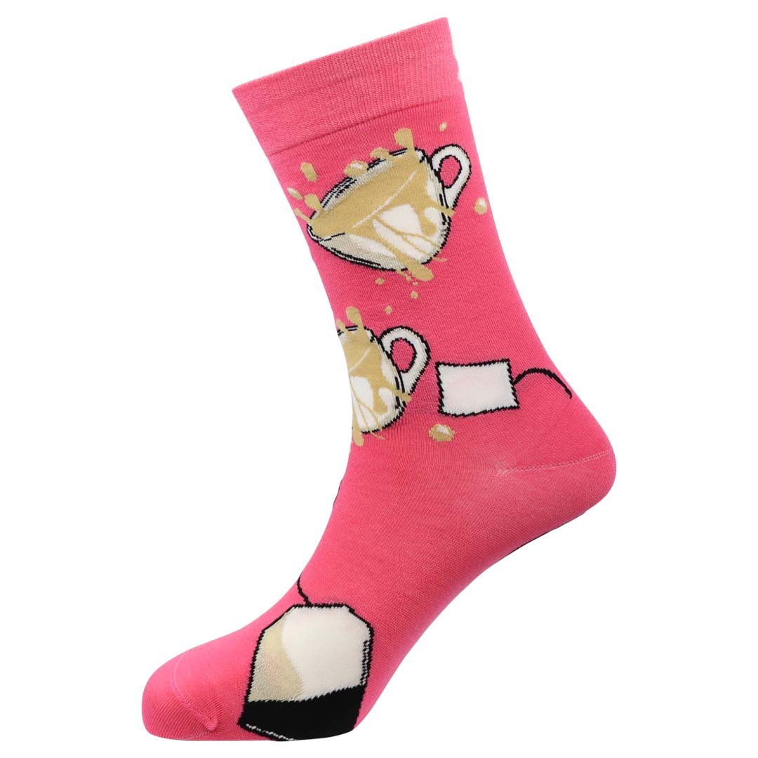 Spill The Tea Natural Bamboo Knit Socks