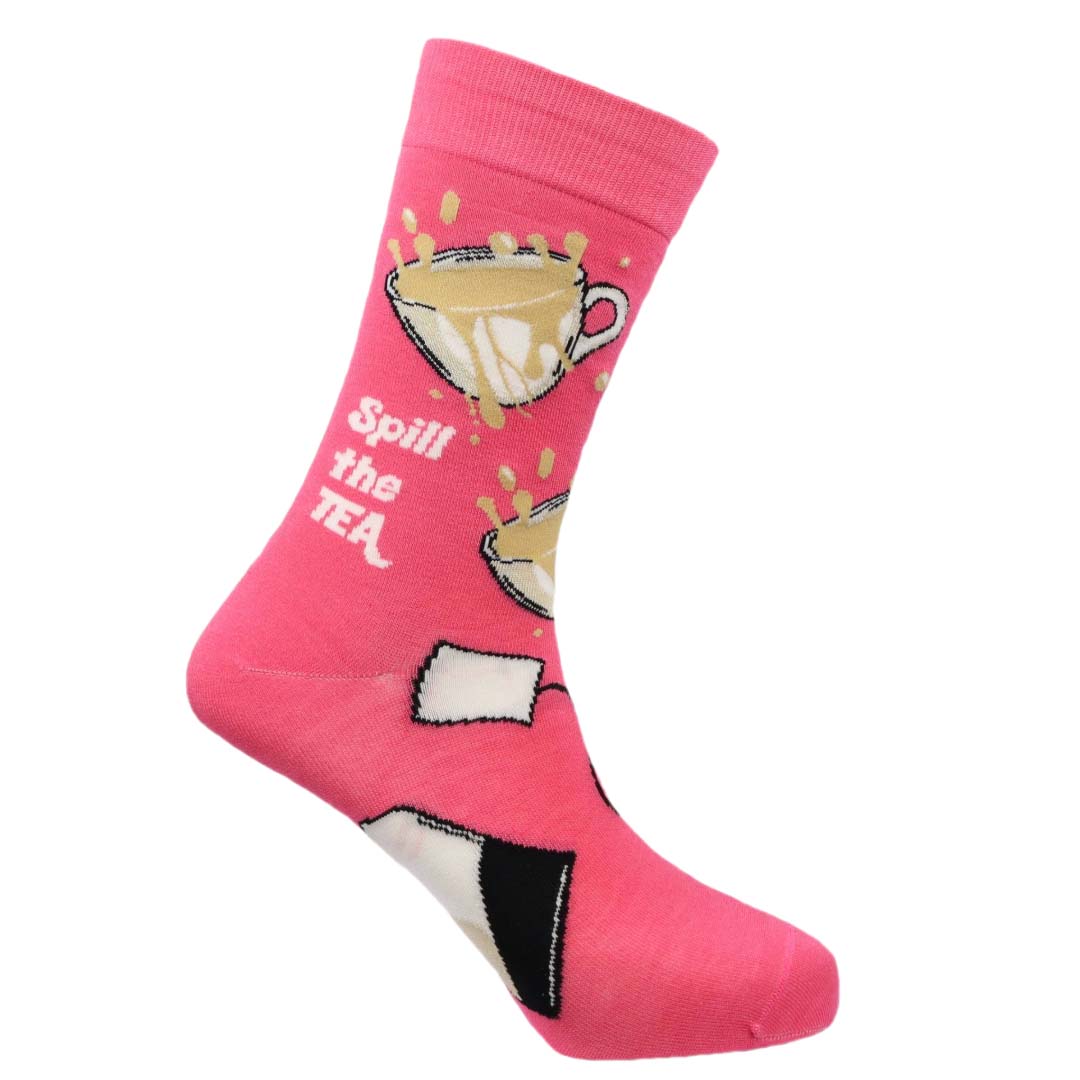 Spill The Tea Natural Bamboo Knit Socks