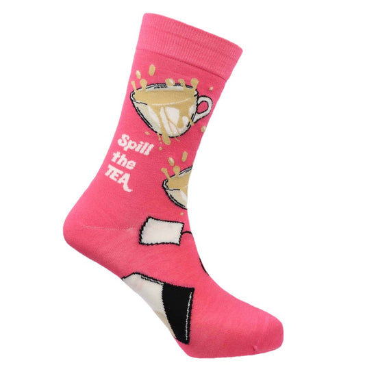 Spill The Tea Natural Bamboo Knit Socks