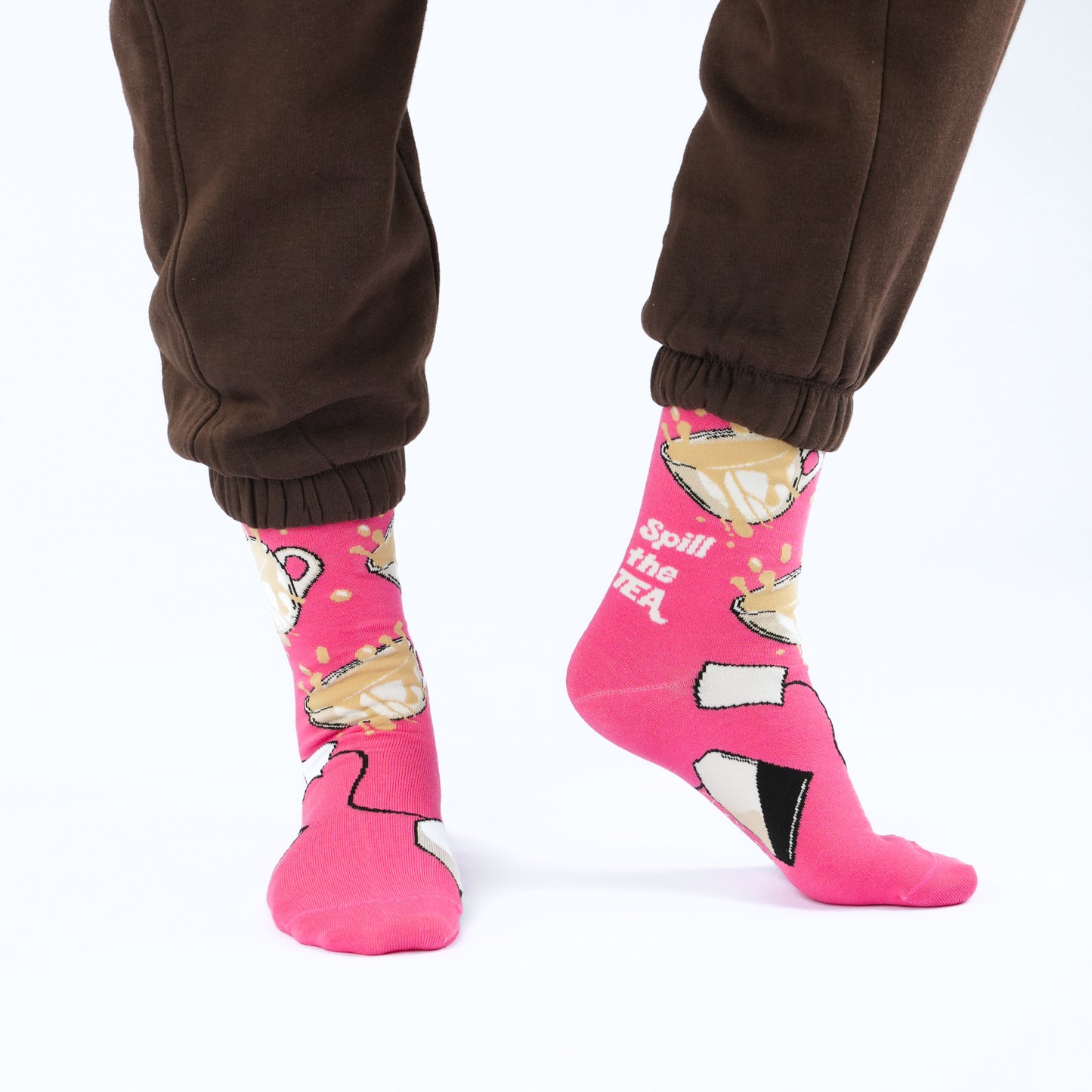 Spill The Tea Natural Bamboo Knit Socks