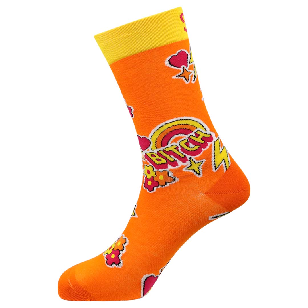 Sticker Bitch Natural Bamboo Knit Socks