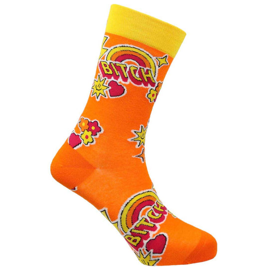 Sticker Bitch Natural Bamboo Knit Socks