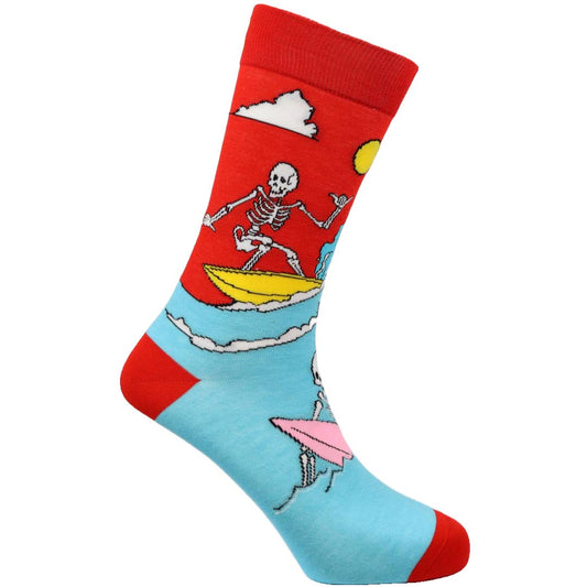 Surfs Up Natural Bamboo Knit Socks