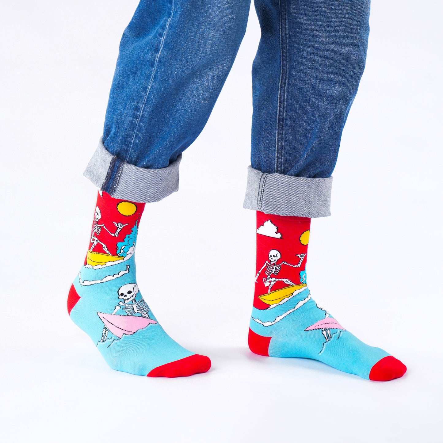 Surfs Up Natural Bamboo Knit Socks