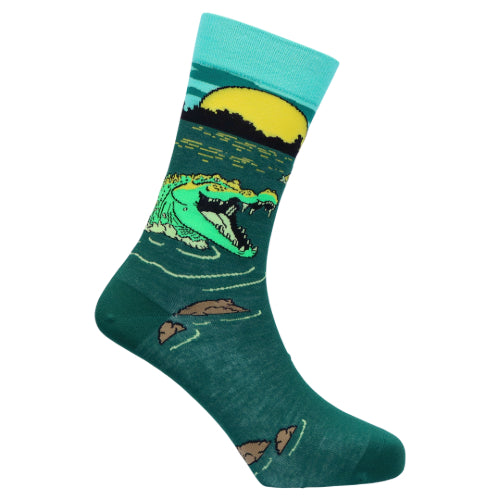 Swamp Gator Natural Bamboo Knit Socks