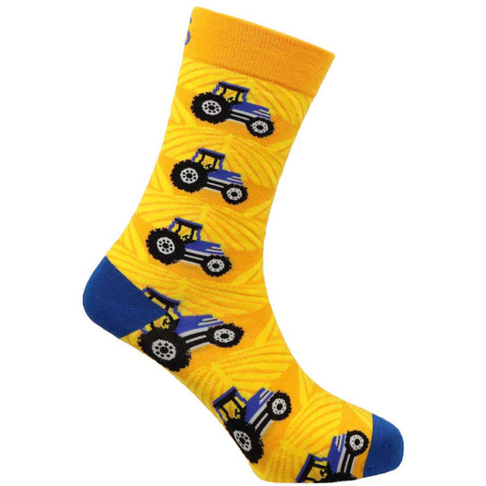 Tractors Natural Bamboo Knit Socks