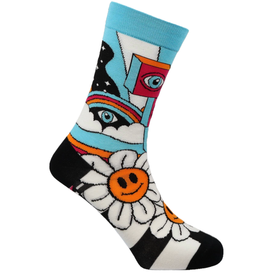 Trippy Hippy Natural Bamboo Knit Socks