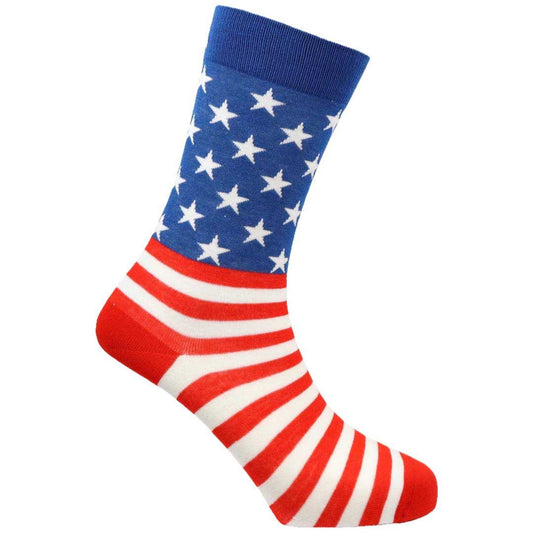 USA Flag Natural Bamboo Knit Socks