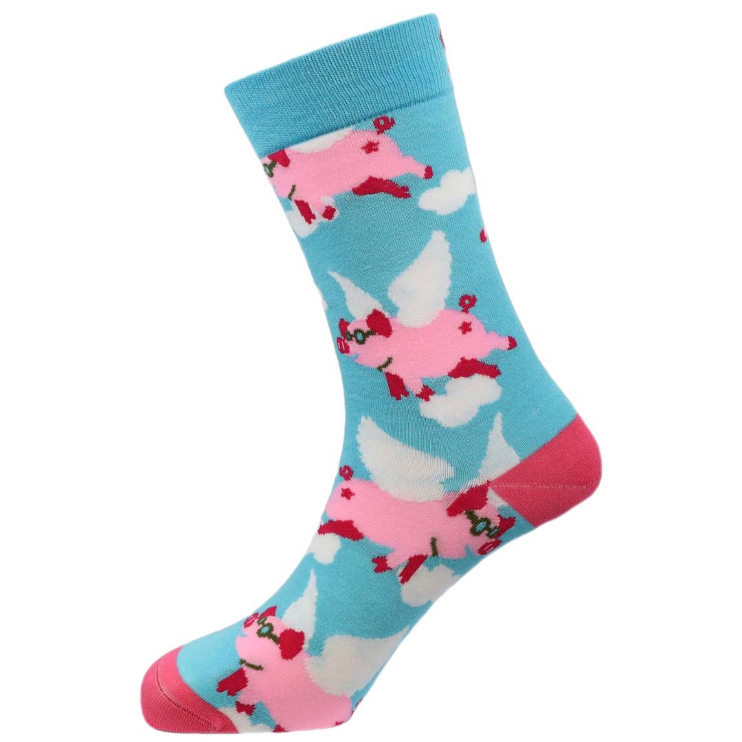 When Pigs Fly Natural Bamboo Knit Socks