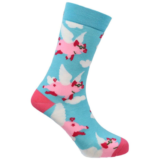 When Pigs Fly Natural Bamboo Knit Socks